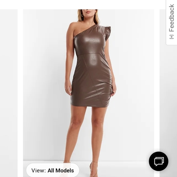 EXPRESS FAUX LEATHER DRESS BNWT - Picture 1 of 6